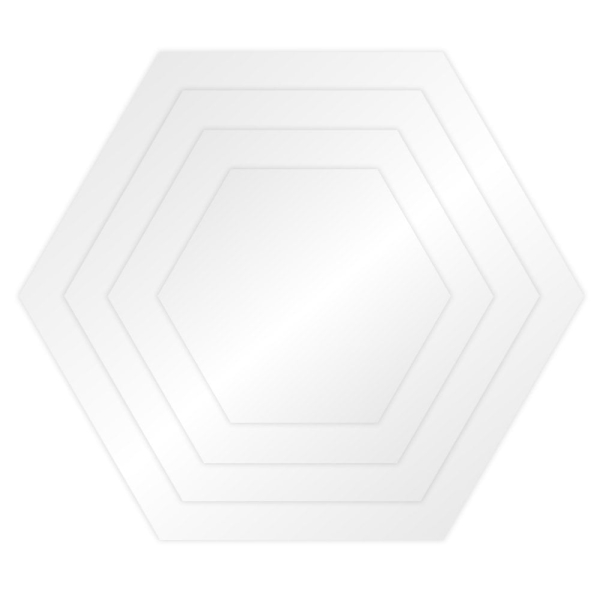 Acryl Ganache Platten - 10" Hexagon